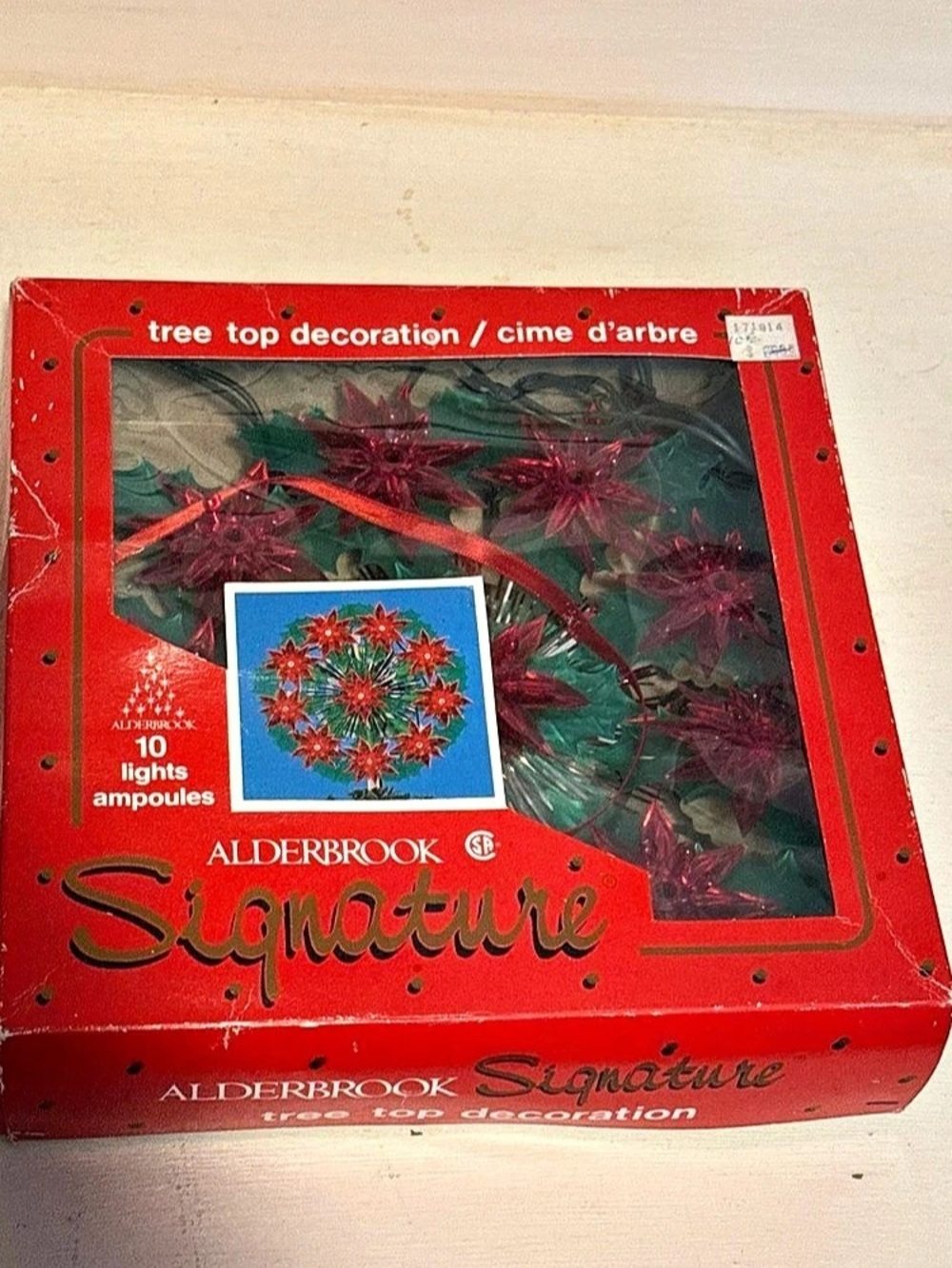 Alderbrook Signature Tree Top Decoration Red & Green vintage working